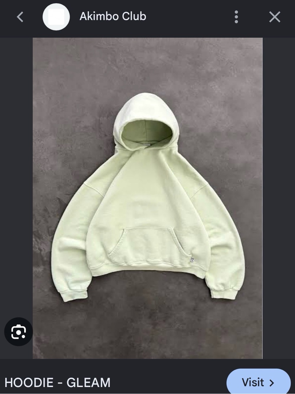 Akimbo club medium hoodie gleam